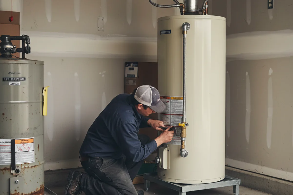 Water heater and shutoff valve replacement in Washington